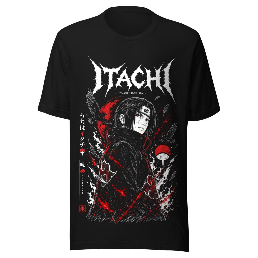 T-shirt BLEDX itachi uchiha tee noir