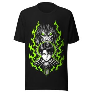 T-shirt BLEDX levi ackerman tee noir