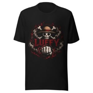 T-shirt BLEDX luffy jolly roger tee noir