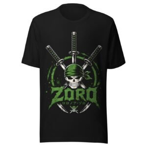 T-shirt BLEDX zoro jolly roger tee noir