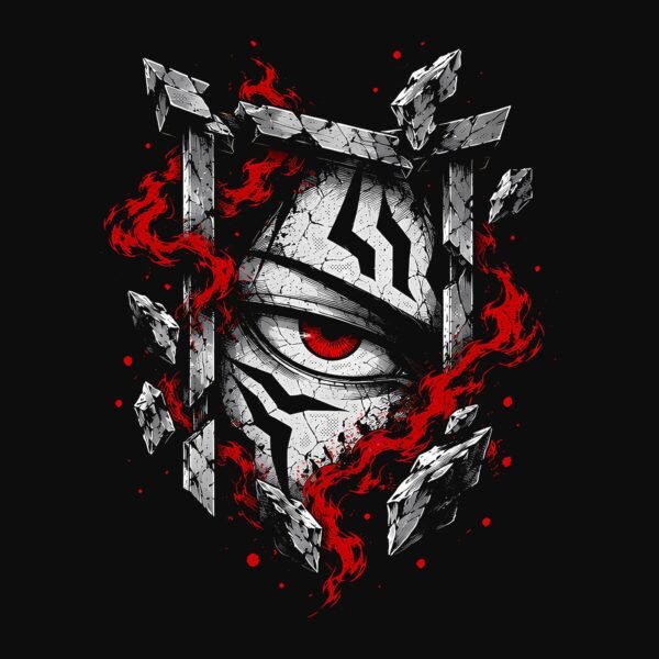 Hollow mask tee detail