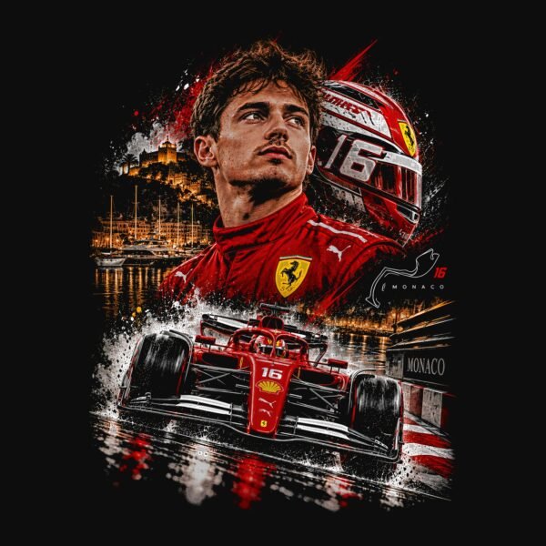 Leclerc monaco tee detail