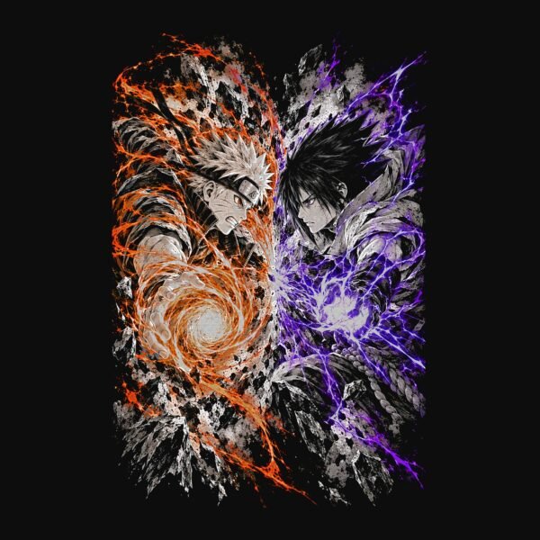 Naruto x sasuke tee detail
