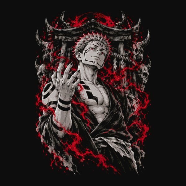 Sukuna domain tee detail