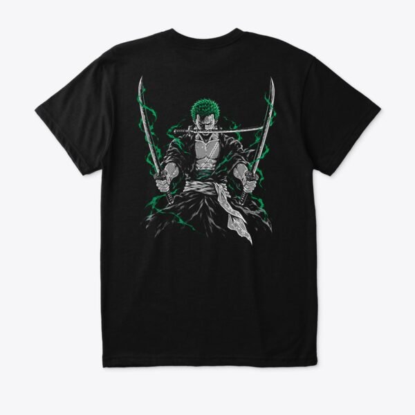 Zoro recto verso tee dos detail
