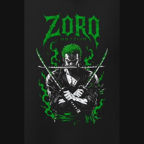 Zoro santoryu hoodie detail